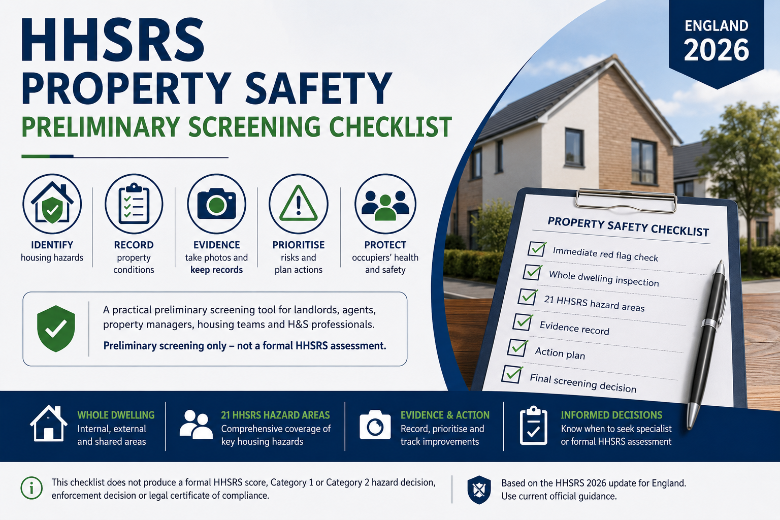 HHSRS Property SafetyPreliminary Screening Checklist